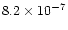 $8.2\times10^{-7}$