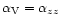 $\alpha_{\rm V}=\alpha_{zz}$