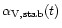 $\alpha_{\rm V,stab}(t)$