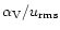 $\alpha_{\rm V}/u_{\rm rms}$