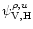 $\psi _{\rm V,H}^{\rho ,u}$