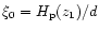 $\xi_0=H_{\rm p}(z_1)/d$