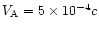 $V_{\rm A}=5 \times 10^{-4}c$