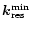 $\vec{k}_{\rm res}^{\min}$