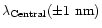 \( \lambda _{\rm Central} (\pm 1~{\rm nm}) \)