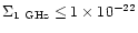$\Sigma_{1~\rm GHz} \le 1\times 10^{-22}$