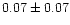$0.07\pm 0.07$