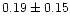$0.19\pm 0.15$