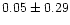 $0.05\pm 0.29$