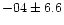 $-04 \pm 6.6$