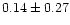 $0.14\pm 0.27$