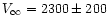$V_{\infty}=2300\pm200$