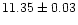 $11.35\pm 0.03$