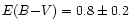 $E(B{-}V)=0.8\pm0.2$
