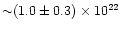 ${\sim} (1.0\pm0.3) \times 10^{22}$
