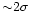 ${\sim} 2 \sigma$