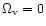 $\Omega_{\rm v} = 0$