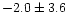 $ -2.0 \pm 3.6$