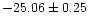 $-25.06 \pm 0.25$