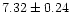 $ 7.32 \pm 0.24$