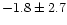 $ -1.8 \pm 2.7$