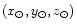 $(x_{\odot},y_{\odot},z_{\odot})$