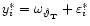 $y_i^{\ast} =
\omega_{\hat \vartheta_{\bf T}}
+ \varepsilon_i^{\ast}$