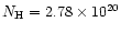 $N_{\rm H} = 2.78 \times 10^{20}$