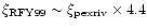$\xi_{\rm RFY99} \sim \xi_{\rm pexriv}\times 4.4$
