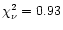 $\chi^2_{\nu}= 0.93$