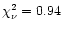 $\chi^2_{\nu} = 0.94$