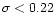 $\sigma < 0.22$