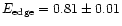 $E_{\rm edge}= 0.81\pm 0.01$