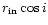 $r_{\rm in} \cos i$