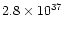 $2.8\times10^{37}$