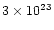 $3 \times 10^{23}$