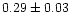 $0.29 \pm 0.03$