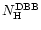 ${N_{\rm H} ^{\rm DBB}}$