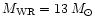 $M_{\rm WR}=13\,M_{\odot}$