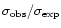 $\sigma_{\rm obs}/\sigma_{\rm exp}$