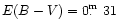 $E(B-V)=0\hbox{$.\!\!^{\rm m}$ }31$