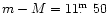 $m-M=11\hbox{$.\!\!^{\rm m}$ }50$