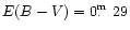 $E(B-V)=0\hbox{$.\!\!^{\rm m}$ }29$