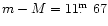 $m-M=11\hbox{$.\!\!^{\rm m}$ }67$