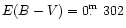 $E(B-V)=0\hbox{$.\!\!^{\rm m}$ }302$