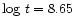 ${\rm log}~t=8.65$