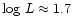 ${\rm
log}~L\approx1.7$