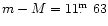 $m-M=11\hbox{$.\!\!^{\rm m}$ }63$