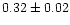 $0.32 \pm 0.02$