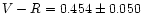 $V-R = 0.454 \pm 0.050$